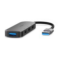 Nedis USB-Hub USB-A Stecker - 4x USB A, 4-Port port(s), USB 2.0 / USB 3.2 Gen 1, Stromversorgung über USB, 5Gbps (CCGB61210GY01)
