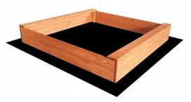 Medinė impregnuota smėlio dėžė SLIM, 120 x 120 cm + agrotekstilis