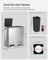 Šiukšlių rūšiavimo konteineris 60 l (2 x 30 l)