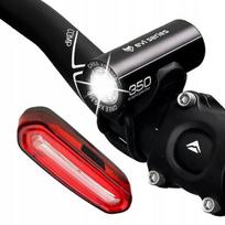 Priekinė ir galinė dviračio lempa „EVI Series o-LIGHT PRO LINE“, USB įkrovimas, vandeniui atspari