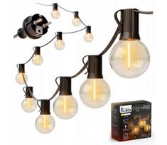 LED lauko dekoratyvinė girlianda 25xE12/1W/230V 17,5 m IP65 juoda