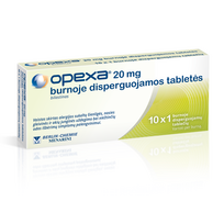 Opexa 20mg burnoje disperguojamos tabletės N10 