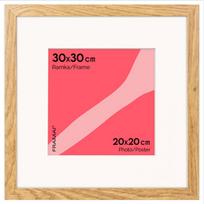 Nuotraukų rėmelis su passe-partout FRAMAI 30x30 cm Nuotraukų rėmelio dydis 20x20 cm ąžuolo spalvos rėmelis su šviesiu passe-partout