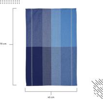 Encasa medvilninių virtuvinių rankšluosčių rinkinys – itin gerai sugeriantys 70 x 45 cm, arbatos rankšluosčiai ir rankšluosčiai indams plauti ir džiovinti – itin minkšti ir patvarūs – 4 vnt. pakuotė – mėlyni