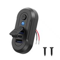 3 prievadų USB įkroviklio lizdas, dvigubas 18W QC3.0 ir 36W PD3.0, 12/24V, automobilio, autobuso, valties, transporto priemonės, universalus, vandeniui atsparus įkroviklio maitinimo adapteris China Mainland jūrų vėžlys