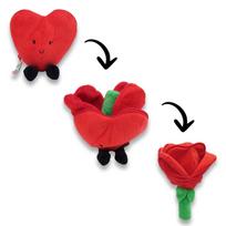 FLIPETZ pliušinis žaislas - rožė širdelėje, Poppy red, 80400