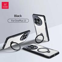 OnePlus 13 dėklas XUNDD Oro pagalvės Apsauginis nuo kritimo Dėklas Prabangus telefono dangtelis Su 360° besisukančiu magnetiniu laikikliu Stovu For OnePlus 13 juoda