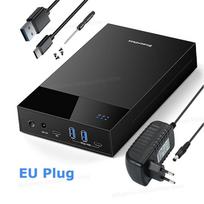 2.5/3.5 inch HDD/SSD Enclosure USB3.0 HUB Support 20TB USB Ports External Hard Drive Box for 3.5 2.5 Inch SATA SSD HDD Case