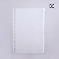 A5/A6/A7/B5 užtrauktukas laisvų lapų maišelis PVC skaidrus maišelis Kreditinė kortelė Grynųjų pinigų planavimas yra nešiojamojo kompiuterio raštinės reikmenų krepšys A4 4 holes