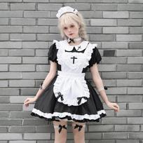 Lolitos Suknelė Mielas Rožinis Ruffles Tarnaitės Apranga Japonės Mergaitės Cosplay Seksualūs Kostiumai Kasdienis Prijuostės Uniformos Sijono Rinkinys Kawaii Suknelė S raudona