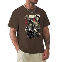 Vyriški marškinėliai Mada The Walking Dead Komiksų serija Rick Grimes Daryl Dixon Šaunūs moterys S smėlis