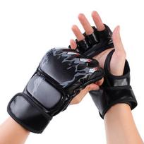 MMA & Boxing Half-Finger Training Gloves for Men & Women - Ideal for UFC, Sanda, Punching Bag, and Taekwondo raudona mma spalva