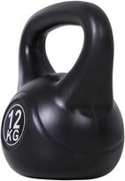 HOMCOM virdulinis svarmuo (kettlebell) 12 kg, smėliu užpildytas svarmuo pradedantiesiems, juodas