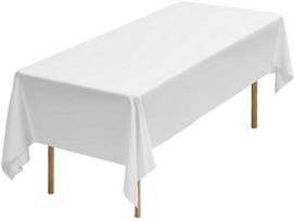 Vevor Baltos stačiakampės staltiesės, 6 vnt, 152 x 259 cm