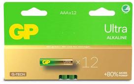 GP Baterijos Ultra Alkaline GP24AU – vienkartinė baterija – AAA – šarminė – 1,5 V – 12 vnt. – Cd (kadmio) – Hg (gyvsidabrio) (151447)