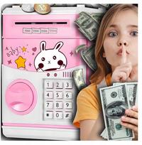 Didelė vaikiška taupyklė–seifas ATM elektroninė