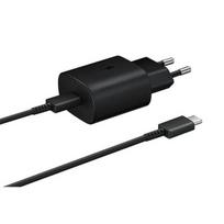 „Samsung EP-TA800EBE“ + „EP-DA905BBE“ „Samsung“ 25 W kelioninis įkroviklis + USB-C / USB-C duomenų kabelis, juodas (OOB
