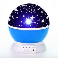 „Elight L1 2in1“ žvaigždėto dangaus projektorius ir naktinė lempa su 4 AAA / USB laidu, 220 V maitinimas, mėlynas