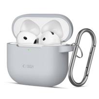 Silikoninis gaubtelis su kabliuku AirPods 4“ - pilkas