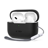 TV laikiklis „Tech-Protect“ silikoninis dėklas „Apple AirPods Pro 1 / 2“, juodas