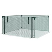 "Outsunny" sodo tinklas nuo vabzdžių užtrauktuko durelėms atsparus vėjui plienas žalias 1,25x1,25 m