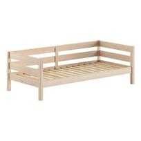 Natūralios spalvos iš pušies masyvo vaikiška lova su lovos grotelėmis 90x200 cm Margrit – Vipack