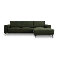 Žalios spalvos kampinė sofa iš šenilinio audinio (su dešiniuoju kampu/su gultu) Copenhagen – Scandic