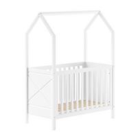 Baltos spalvos iš pušies masyvo vaikiška lovelė reguliuojamas aukštis 60x120 cm Scott – Vipack