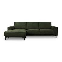 Žalios spalvos kampinė sofa iš šenilinio audinio (su kairiuoju kampu/su gultu) Copenhagen – Scandic