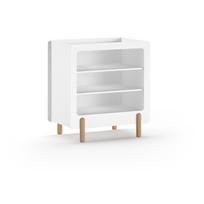 Baltos spalvos su vystymo stalu vaikiška šoninė spintelė 88x95x57 cm Smile – Vipack
