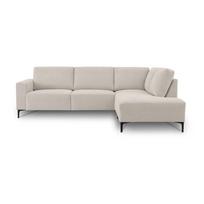 Smėlio spalvos kampinė sofa iš šenilinio audinio (su dešiniuoju kampu/„L“ formos) Fabian – Scandic