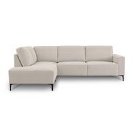 Smėlio spalvos kampinė sofa iš šenilinio audinio (su kairiuoju kampu/„L“ formos) Fabian – Scandic