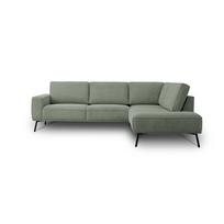 Žalios spalvos kampinė sofa iš šenilinio audinio (su dešiniuoju kampu/„L“ formos) Amsterdam – Scandic