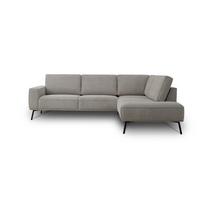 Pilkai smėlinės spalvos kampinė sofa iš šenilinio audinio (su dešiniuoju kampu/„L“ formos) Amsterdam – Scandic