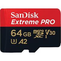 Western Digital Extreme Pro, microSDXC, 64GB, UHS-I, U3, V30 +Adapter SDSQXCU-064G-GN6MA