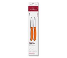 Victorinox - SWISS CLASSIC virtuvinių daržovių peilių rinkinys, 8 cm, 2 vnt., oranžinis