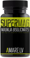 SUPERMAG – Magnio bisglicinatas, Premium, 500 mg, 60 kapsulių (Magnesium Bisglycinate). Maisto papildas, vitaminai.