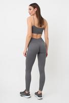 Sportiniai tamprės su rievėtu raštu LEGGINGS RIB Giulia su modeliuojančia siūle gale, spalva poppy seed, S/M
