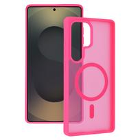 Tel Protect Aura Matte Magsafe dėklas skirtas Samsung Galaxy S25 Ultra hot rožinės spalvos