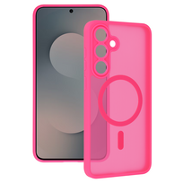 Tel Protect Aura Matte Magsafe dėklas skirtas Samsung Galaxy S25 FE hot rožinės spalvos