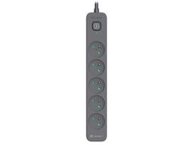 Tracer Zebra Mobile Ready maitinimo juosta, 5 lizdai, 1.5 m laidas, su USB įkrovimu