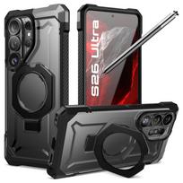 Juodas tvirtas šarvo dėklas "Supcase UB Grip Mag Magsafe" telefonui Samsung Galaxy S26 Ultra