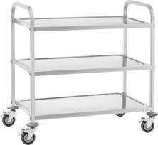 Royal Catering Padavėjo vežimėlis 3 lentynų iki 150 kg nerūdijantis plienas RCSW-6.2