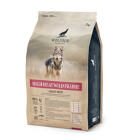 WOLFOOD Original High Meat Grain Free – be grūdų pašaras šuniukams ir suaugusiems šunims, 3 kg