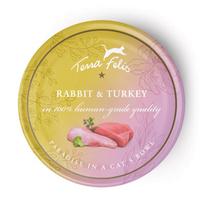 Terra Felis Rabbit & Turkey ( Triušiena su kalakutiena), 80 g.