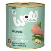 WOW Dog Food ADULT Turkey( suaugusių šunų konservai su kalakutiena su cukinijomis ir kiaulpienėmis )