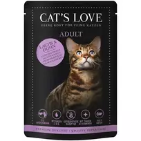 Cat’s Love Wet Cat Food Adult – mix salmon & chicken (suaugusių kačių paštetas su lašiša ir vištiena su lašišų aliejumi), 85 g