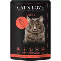 Cat’s Love Wet Cat Food Adult – Beef pure  (suaugusių kačių paštetas su jautiena), 85 g