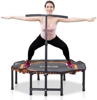 MCU-Sport Fitness batutas, aštuonkampis, sulankstomas, su rankena, 122 cm, oranžinis