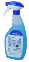 Multi Stiklų valiklis „Sprint Glass E3c“ su purkštuvu ir dažais/kvapais, 750 ml, mėlynas, 6 skysčio buteliukai x 750 ml/dėžutė